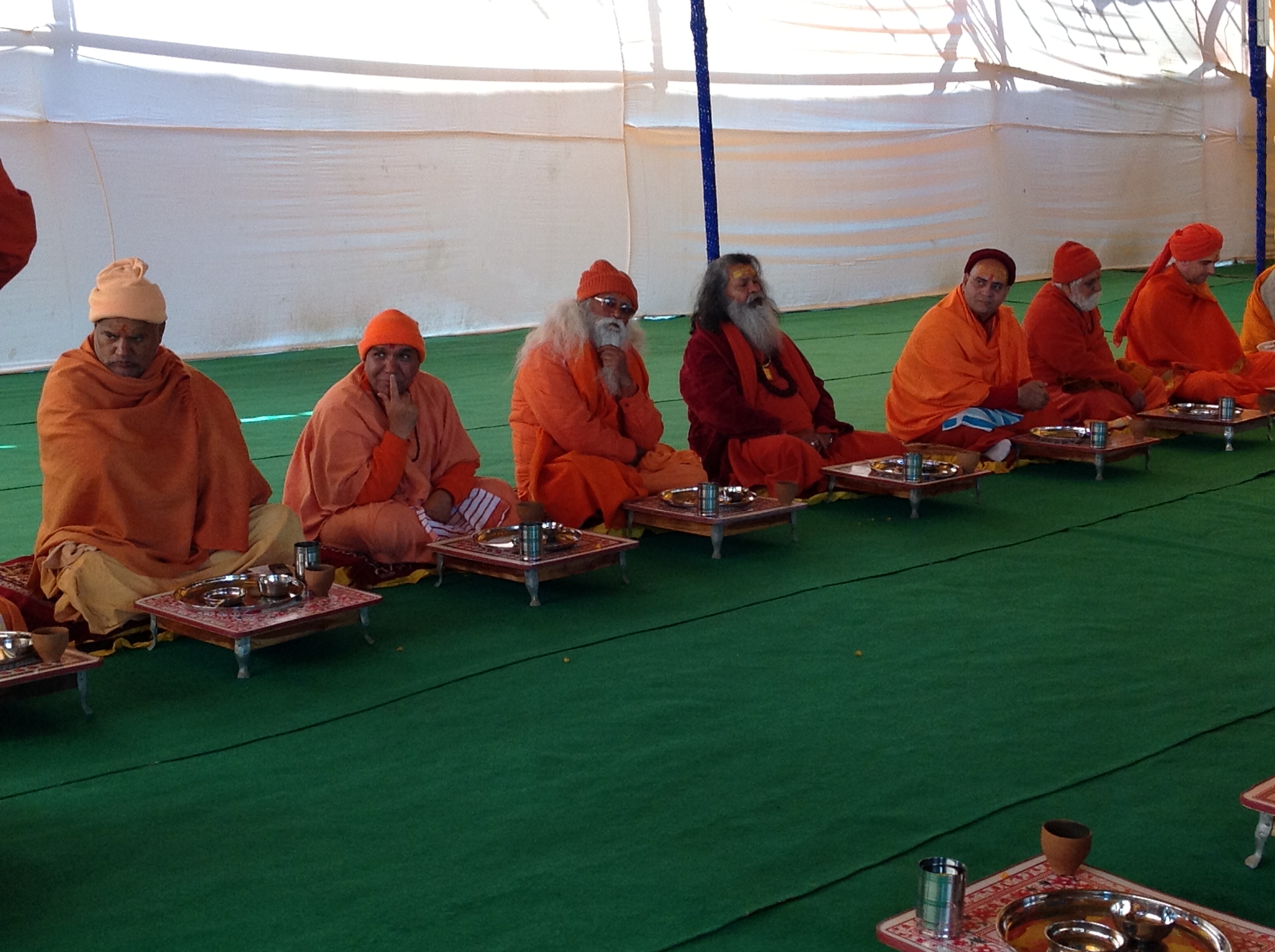 Morning, Swamiji has invited Mahamandelshwars for breakfast of pancakes with mango jam, which make all kitchen staff in the main kitchen are very excited about.