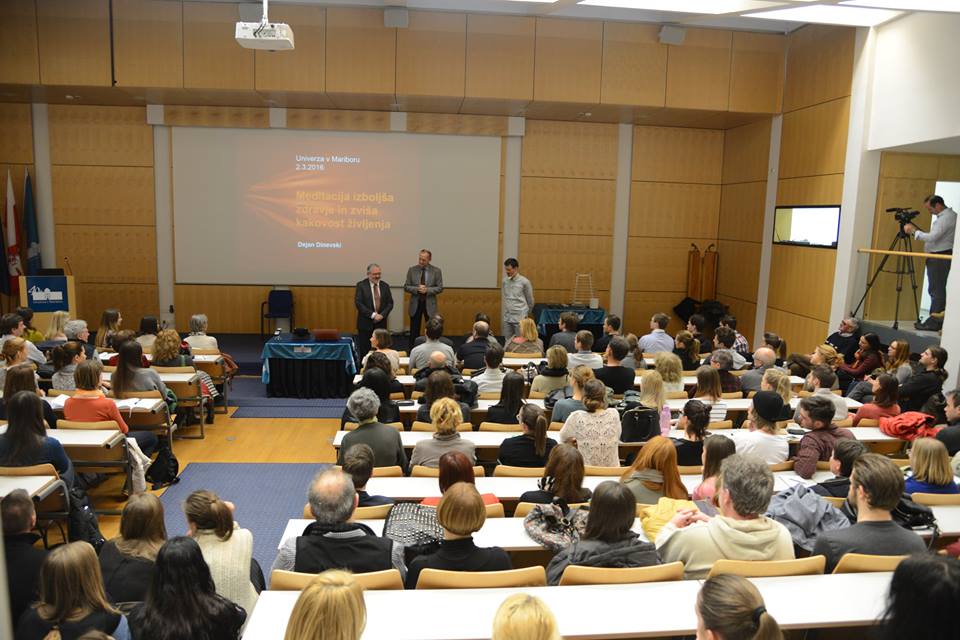 Meditation Workshop with Professor Dr. Dejan Dinevski attracts over 300 at University of Maribor, Slovenia