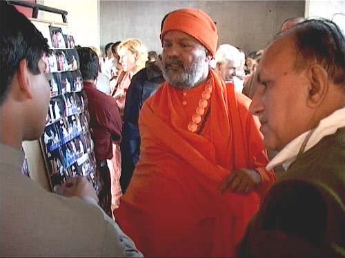 Visiting the Police Academy: Swamiji with the Police Commissioner