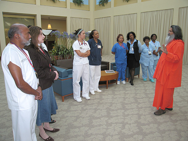 His Holiness Swamiji at the New York-Presbyterian University Hospital of Columbia and Cornell  