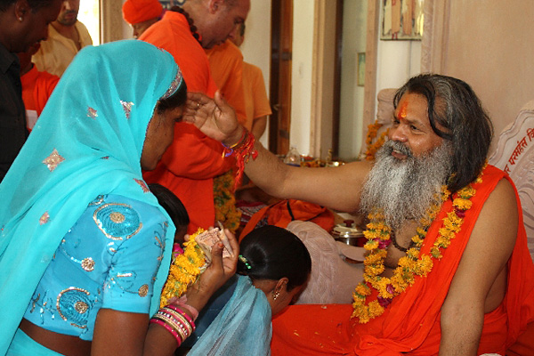 His Holiness Swamiji at the Gurupurnima Satsang in India