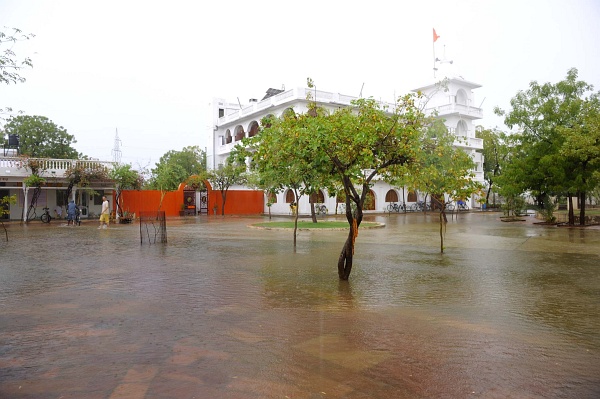 Heavy monsoon rains bring relief to thirsty nature and people in Jadan ashram